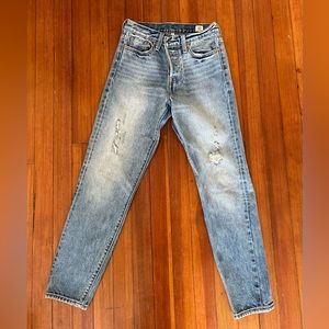 High waisted Levis Jeans. Worn one time and are basically brand new!! Size 25.